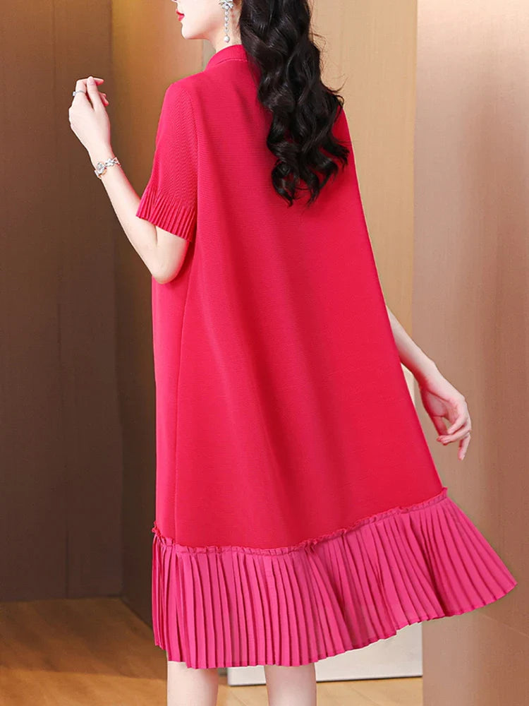 Flowy Pleated Butterfly Dress