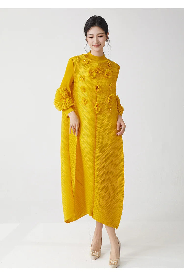 Floral Pleated Midi Dress