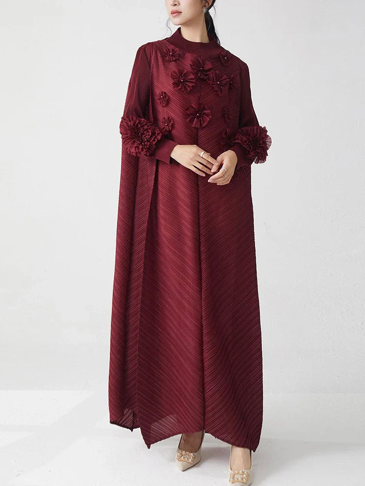Floral Pleated Midi Dress