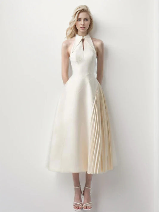 Somerset Halter Tea Length A-Line Dress