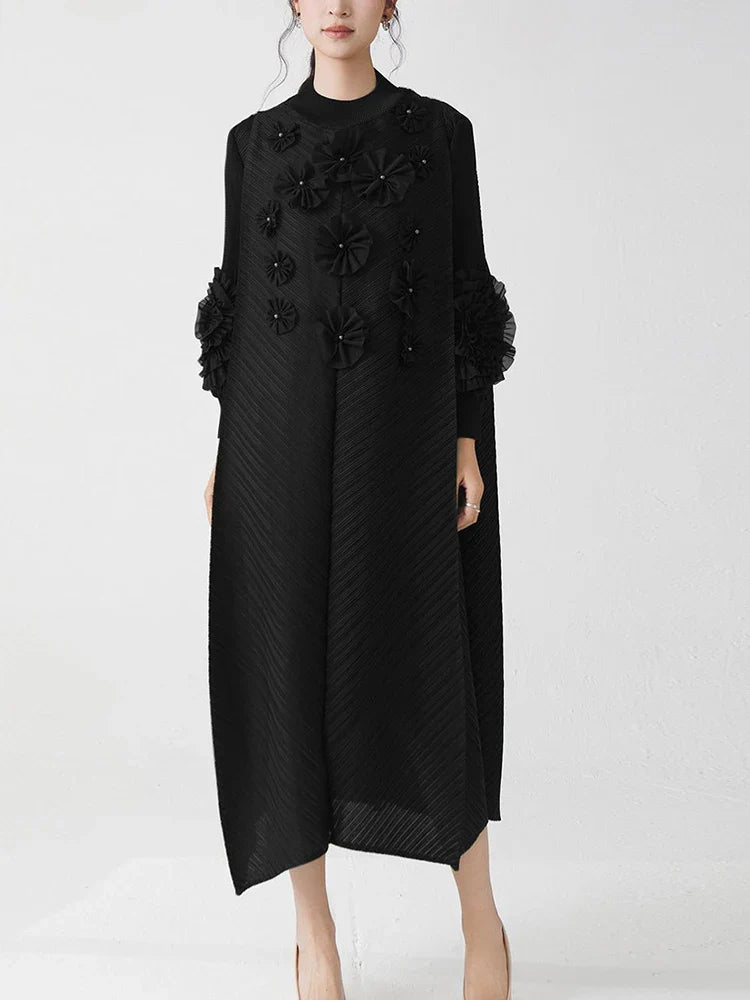 Floral Pleated Midi Dress