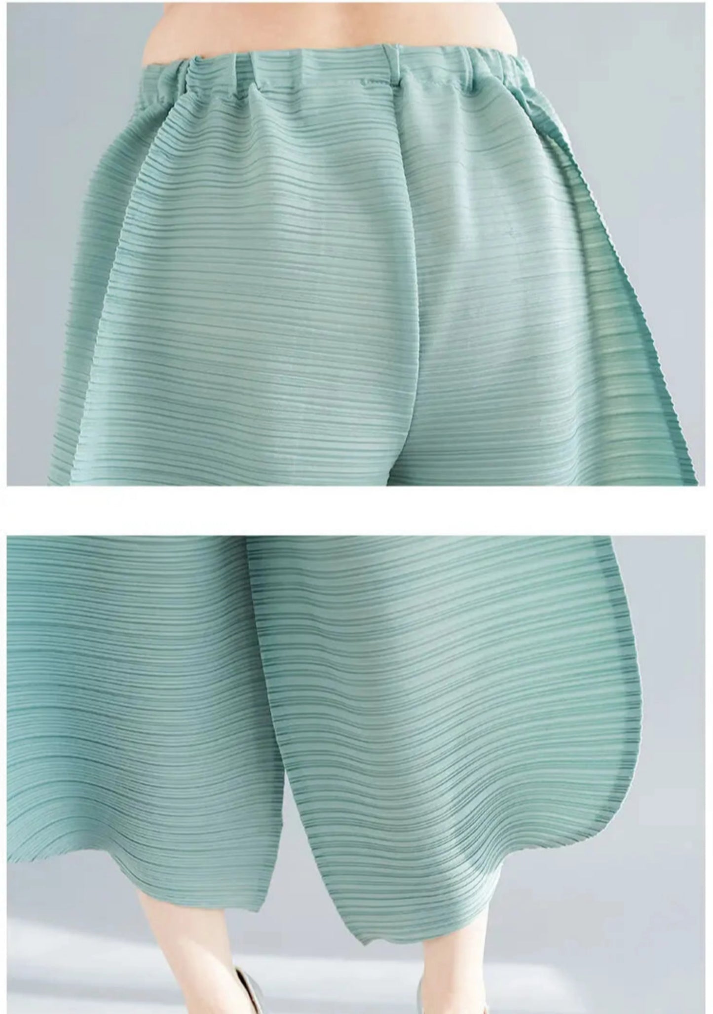 Luxe Japanese Plissé Pull On Trouser