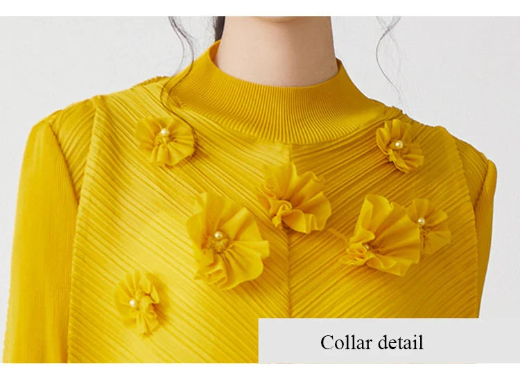 Floral Pleated Midi Dress