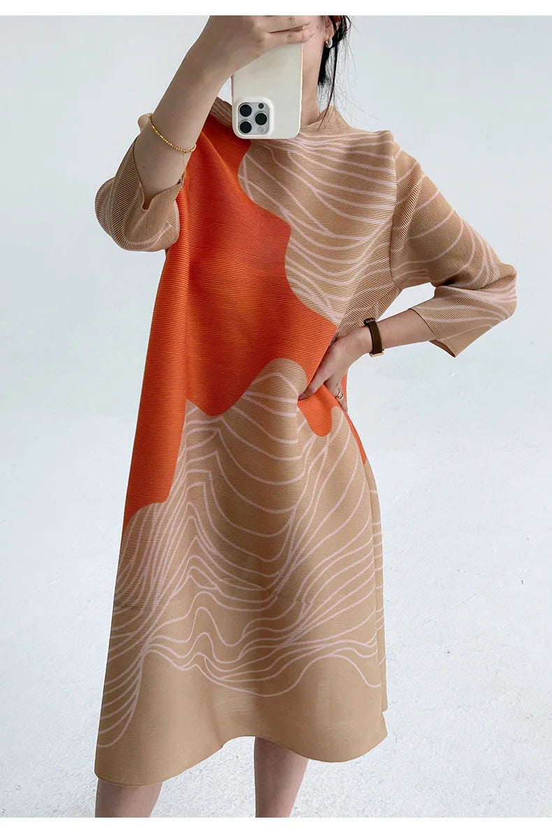 Pleated Tokyo Wave Dress
