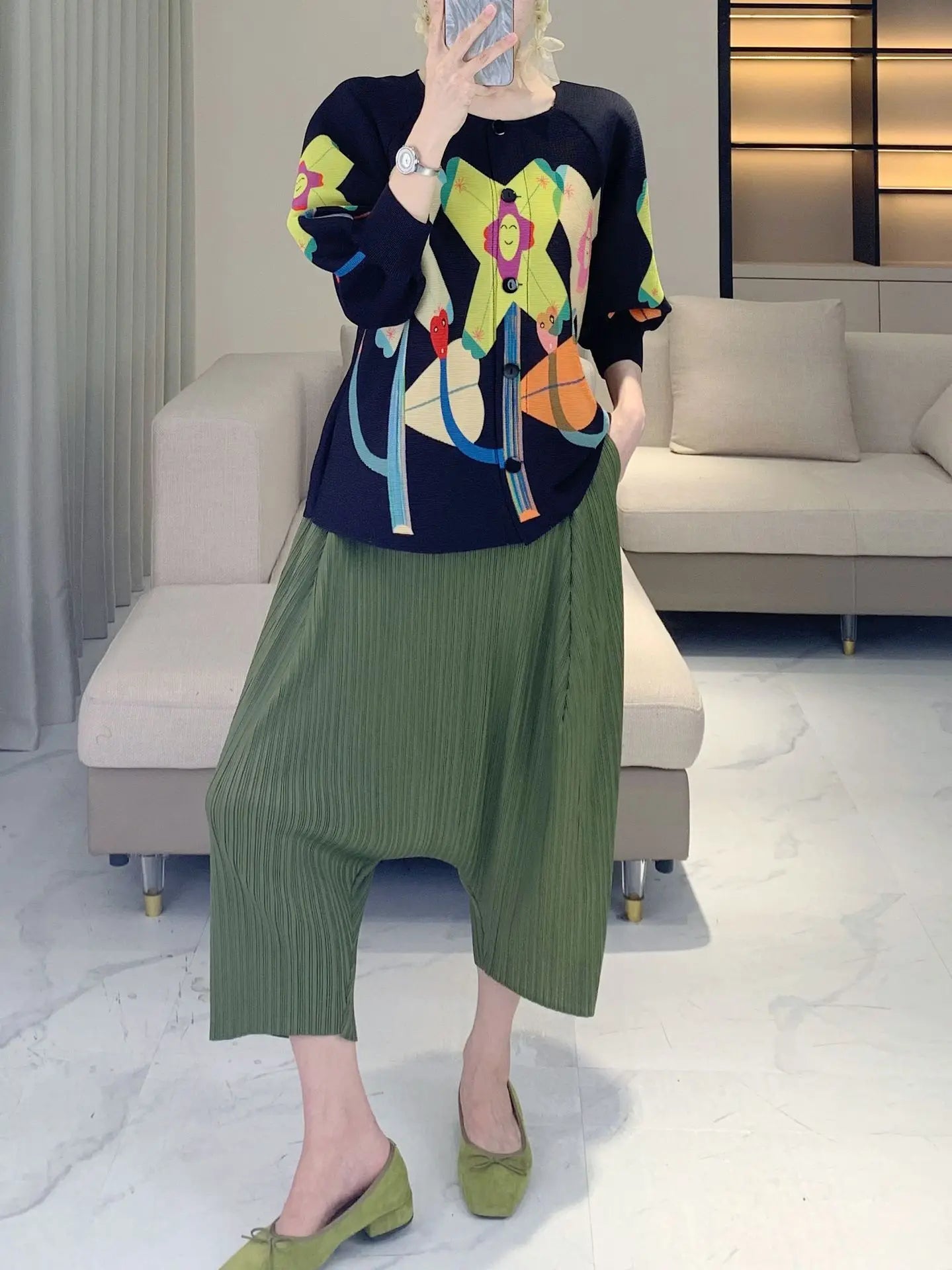 Plissé Japanese Harem Pants