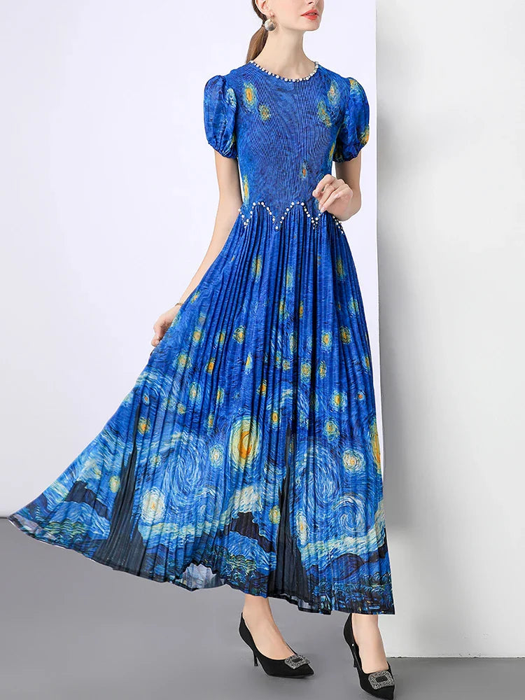 Truly Plissé Starry Night Dress
