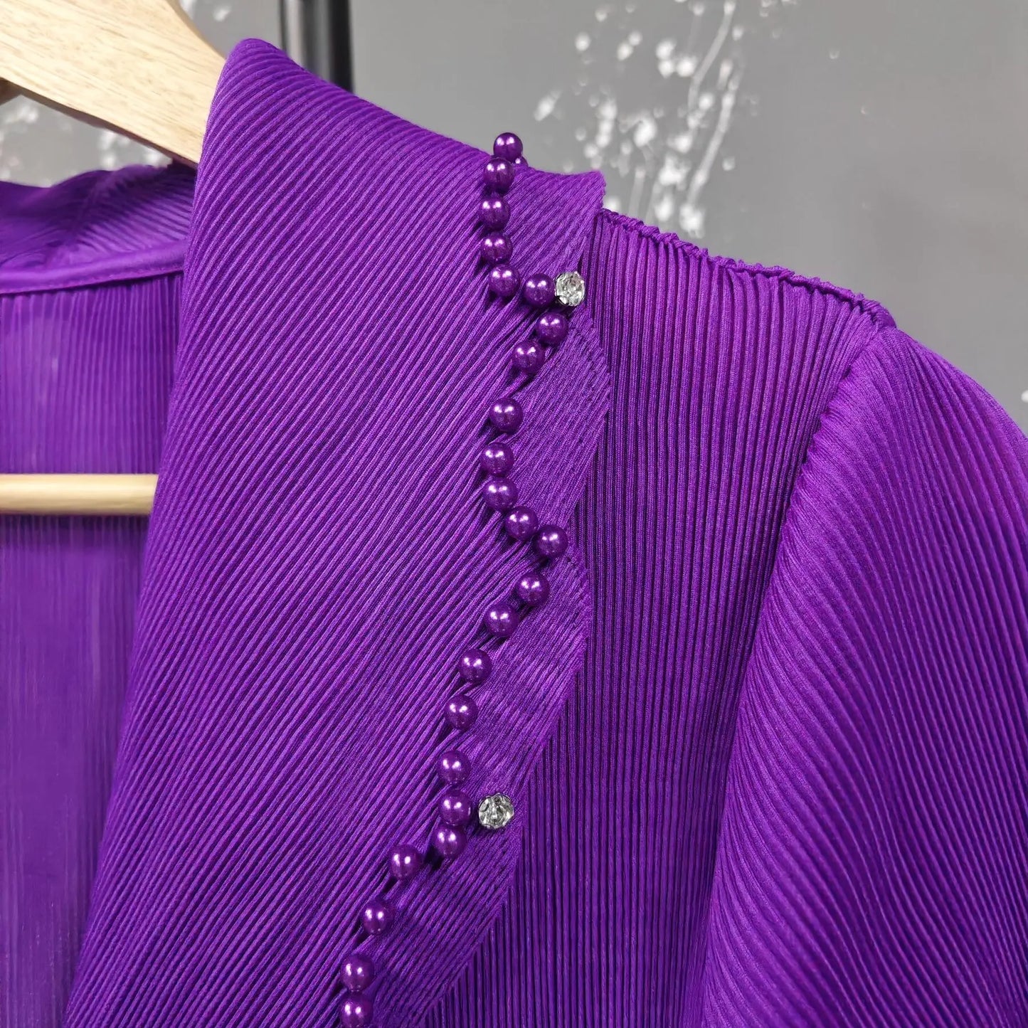 Luxury Ombre Pleated Midi Dress