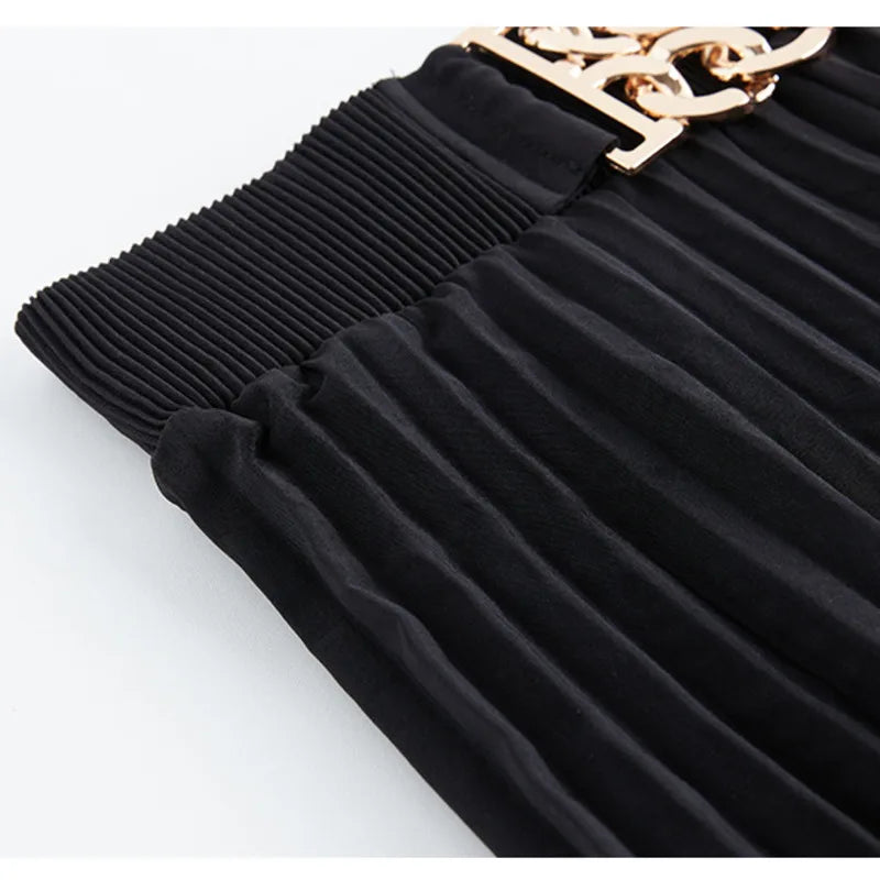 Luxe Pleated Wide-Leg Culottes