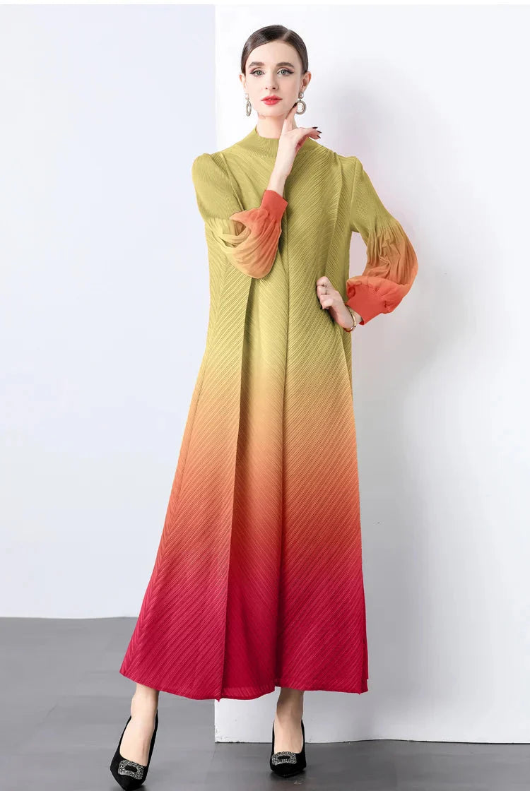 Truly Pleated Cuff Sleeve Dress