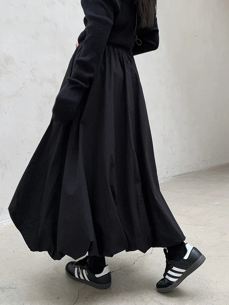 Luxury Bubble Elastic Pull-On Skirt