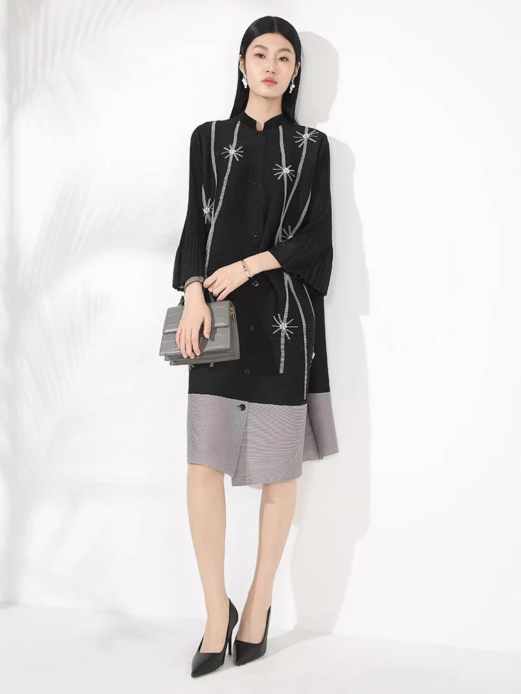 Luxury Pleated Blouse Dress | Contemporary Style