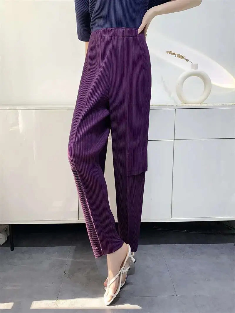 Casual Japanese Plissé Trousers