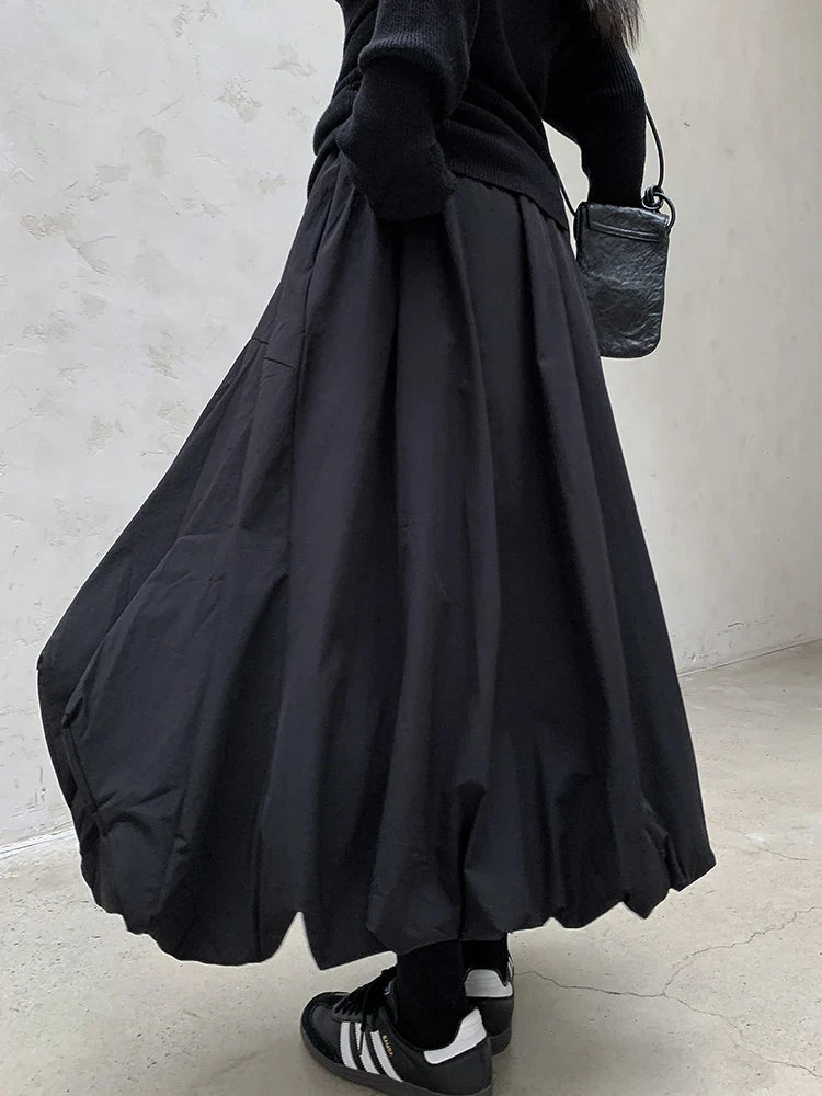 Luxury Bubble Elastic Pull-On Skirt