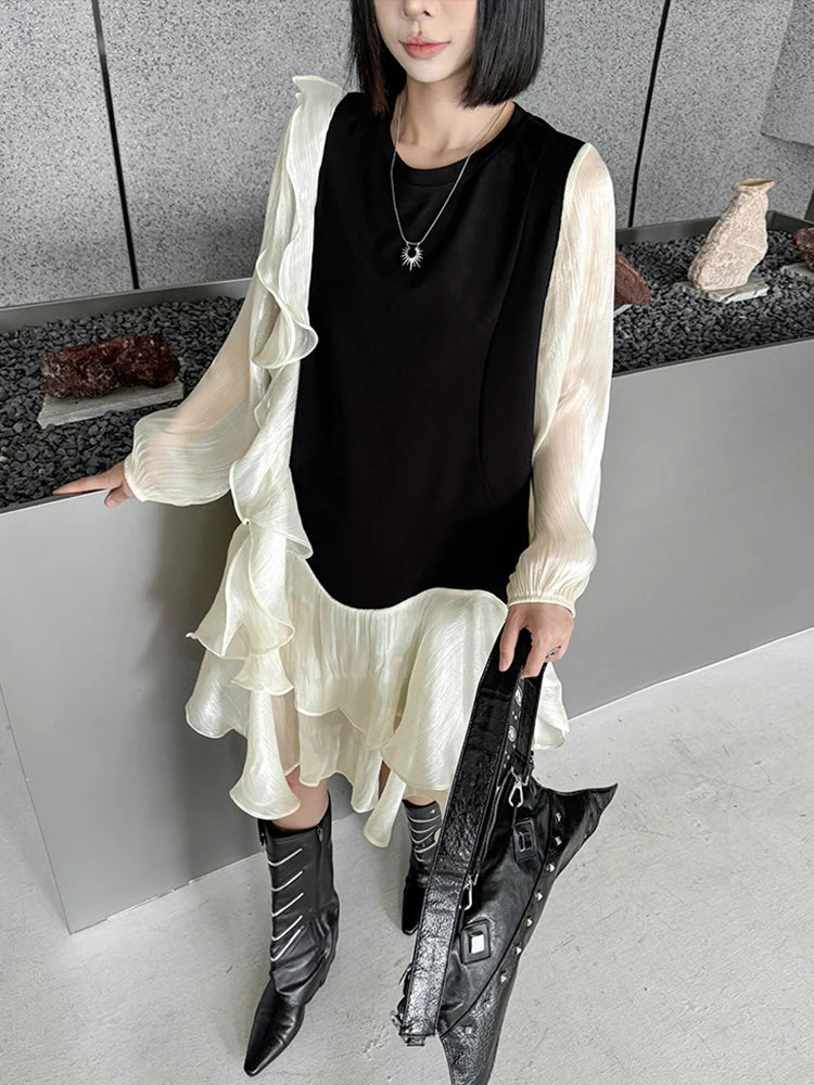 Avant-Garde Casual Ruffle Dress