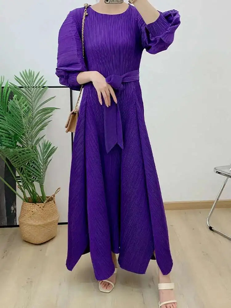 Truly Pleated Loose Long Dress
