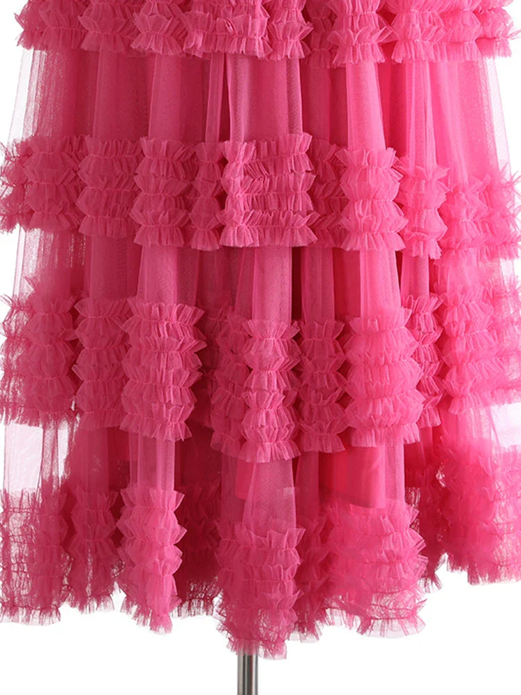 Romantic Ruffles Pull-on Midi Skirt
