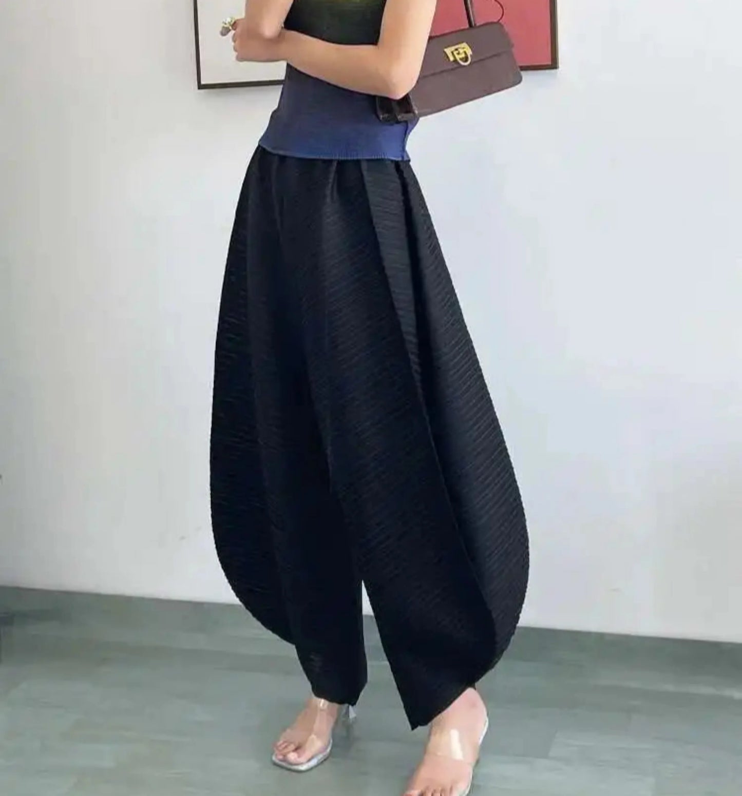 Plissé Unique Pull-On Pants