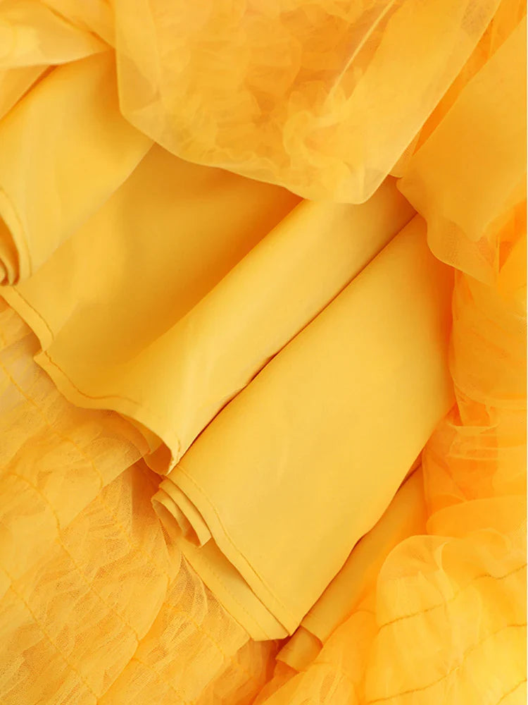 Romantic Ruffles Pull-on Midi Skirt