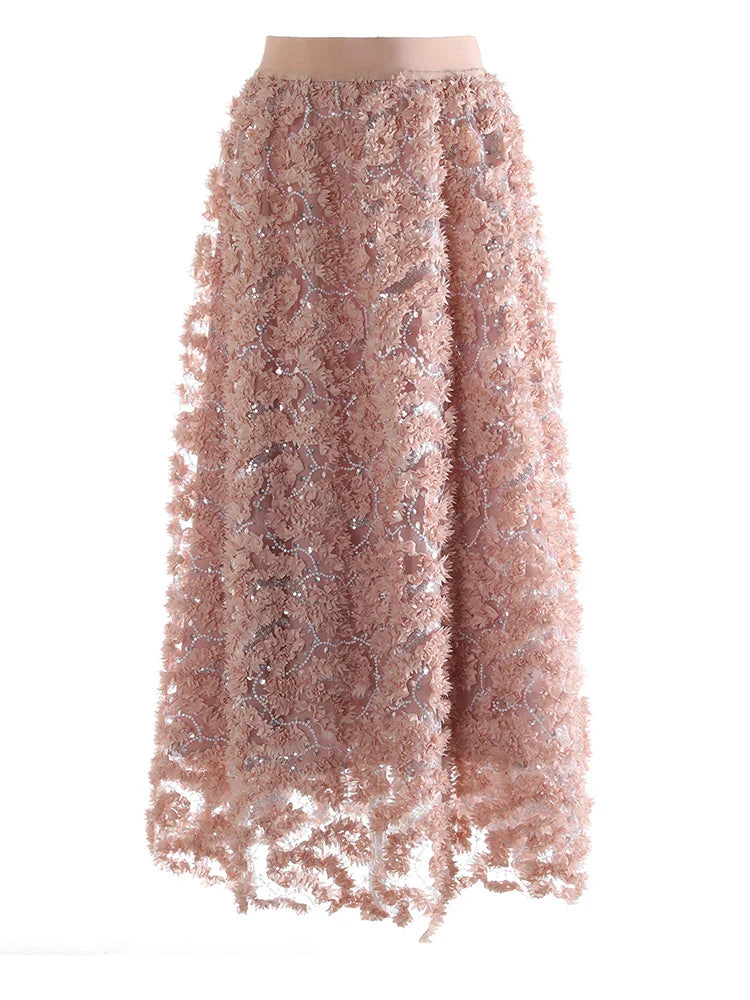 Luxe Lace Pull-On Skirt
