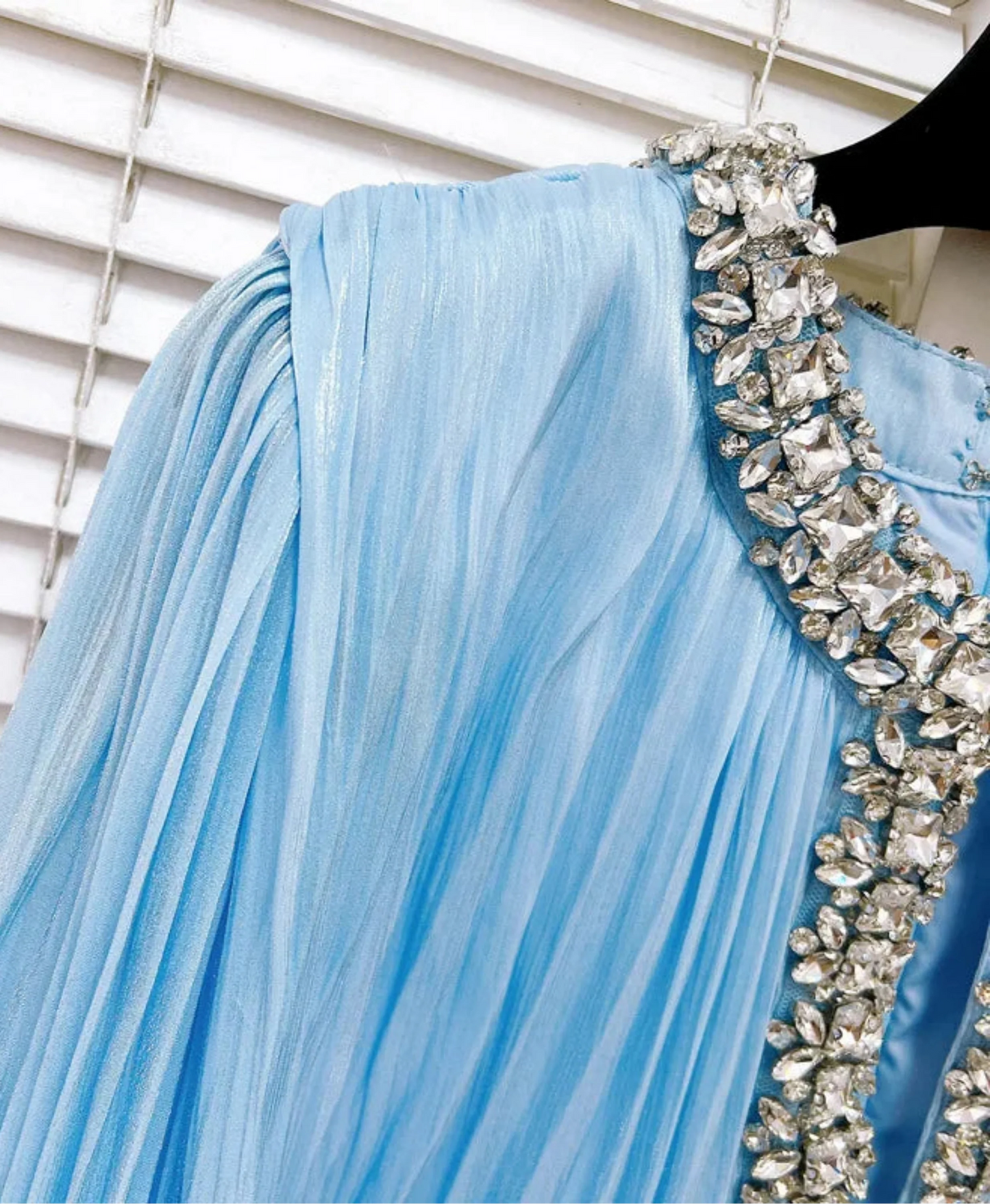 Luxe Pleated Feather Midi Dress