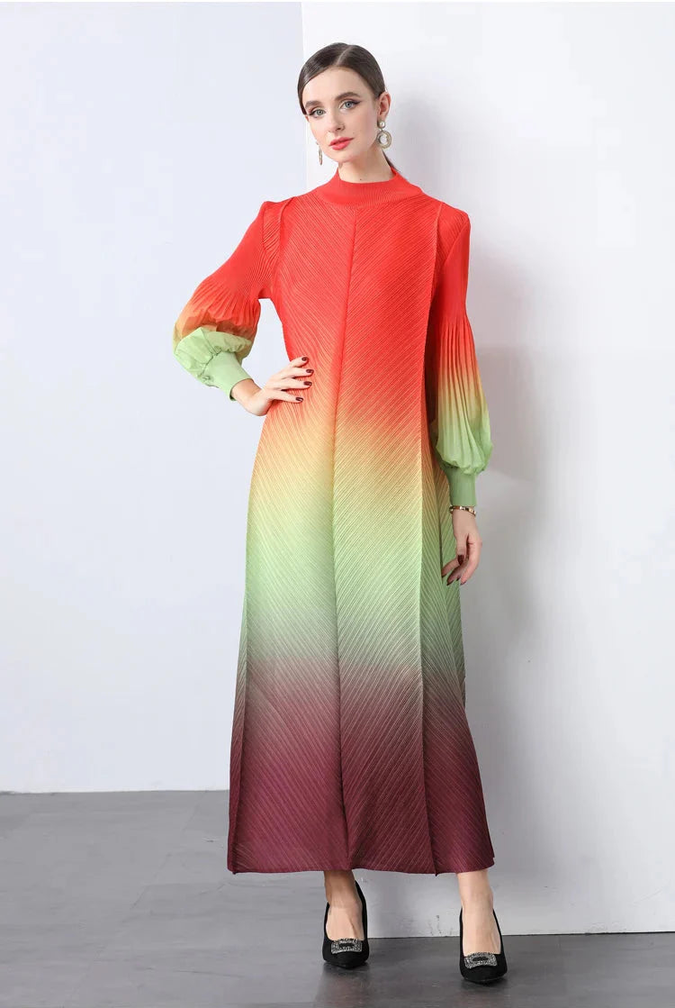 Truly Pleated Cuff Sleeve Dress