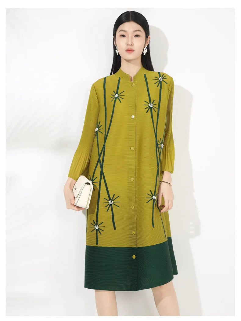Luxury Pleated Blouse Dress | Contemporary Style