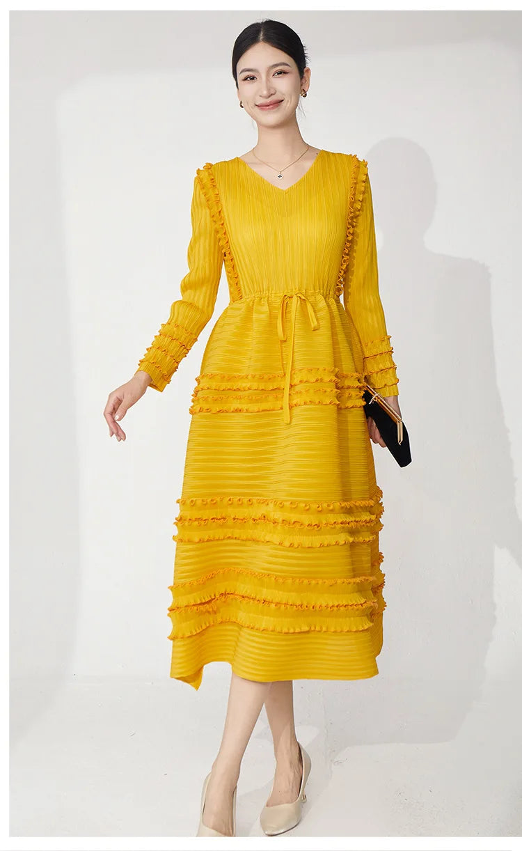 Premium Pleated Stretchy Dress