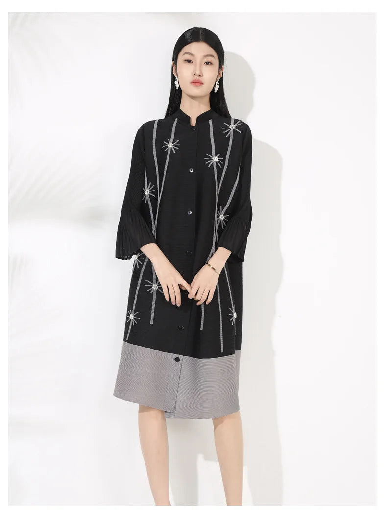 Luxury Pleated Blouse Dress | Contemporary Style