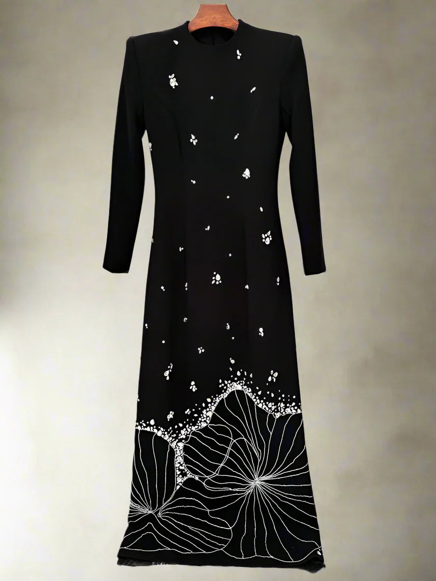 Luxury Crystal Maxi Gown