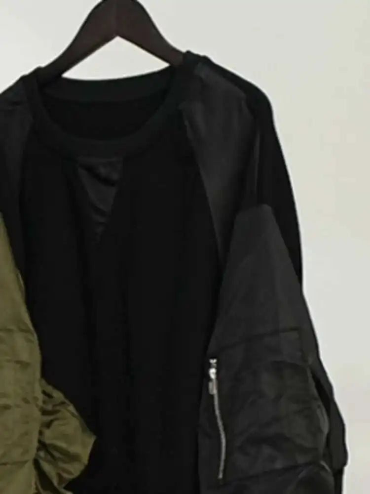 Oversized Bomber Sleeve Dress