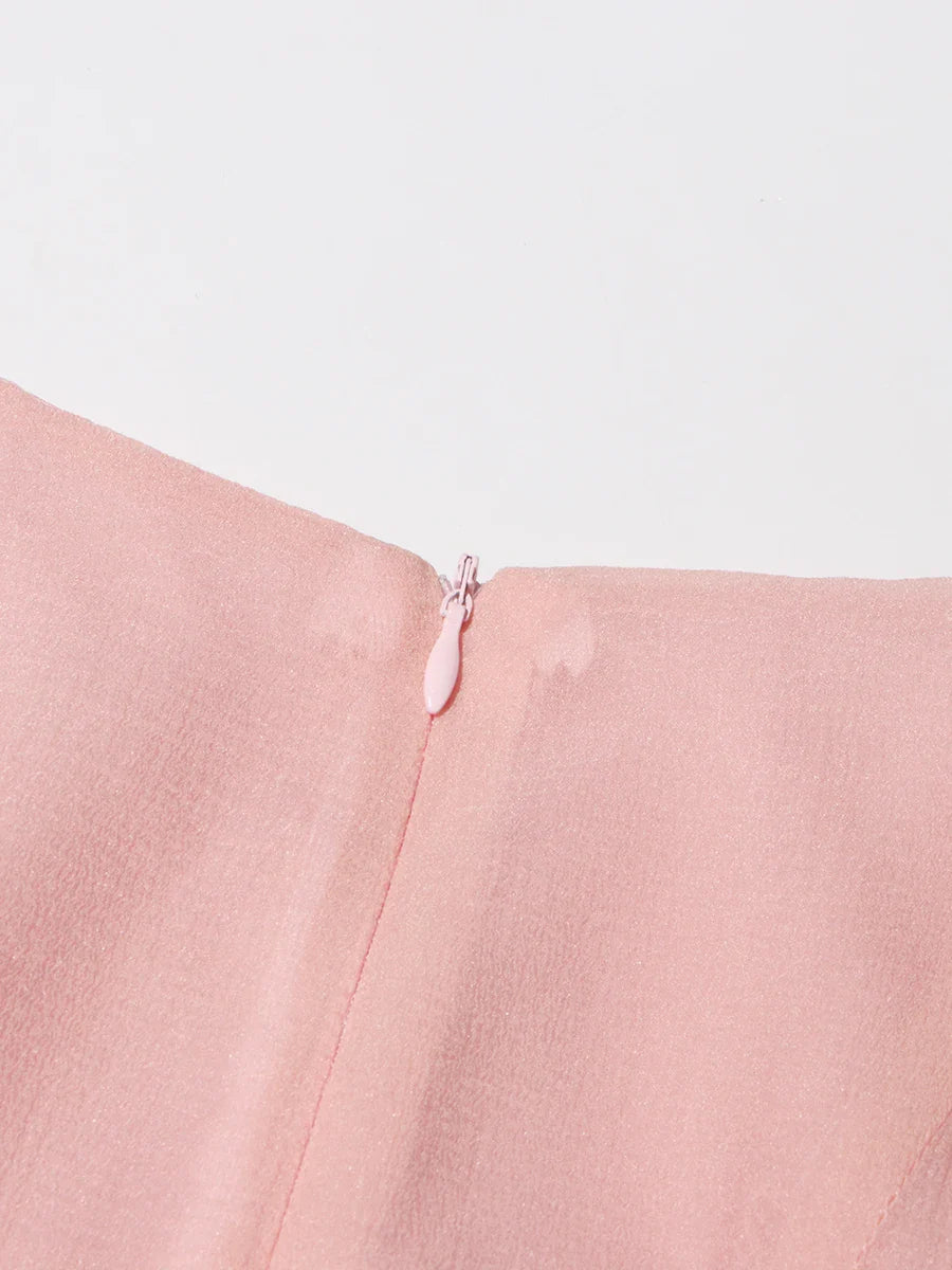 Mini Luxury Dress with Ruffles - Long Sleeve