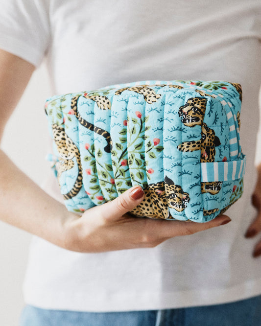 Bagheera - Quilted Pouch - Something Blue