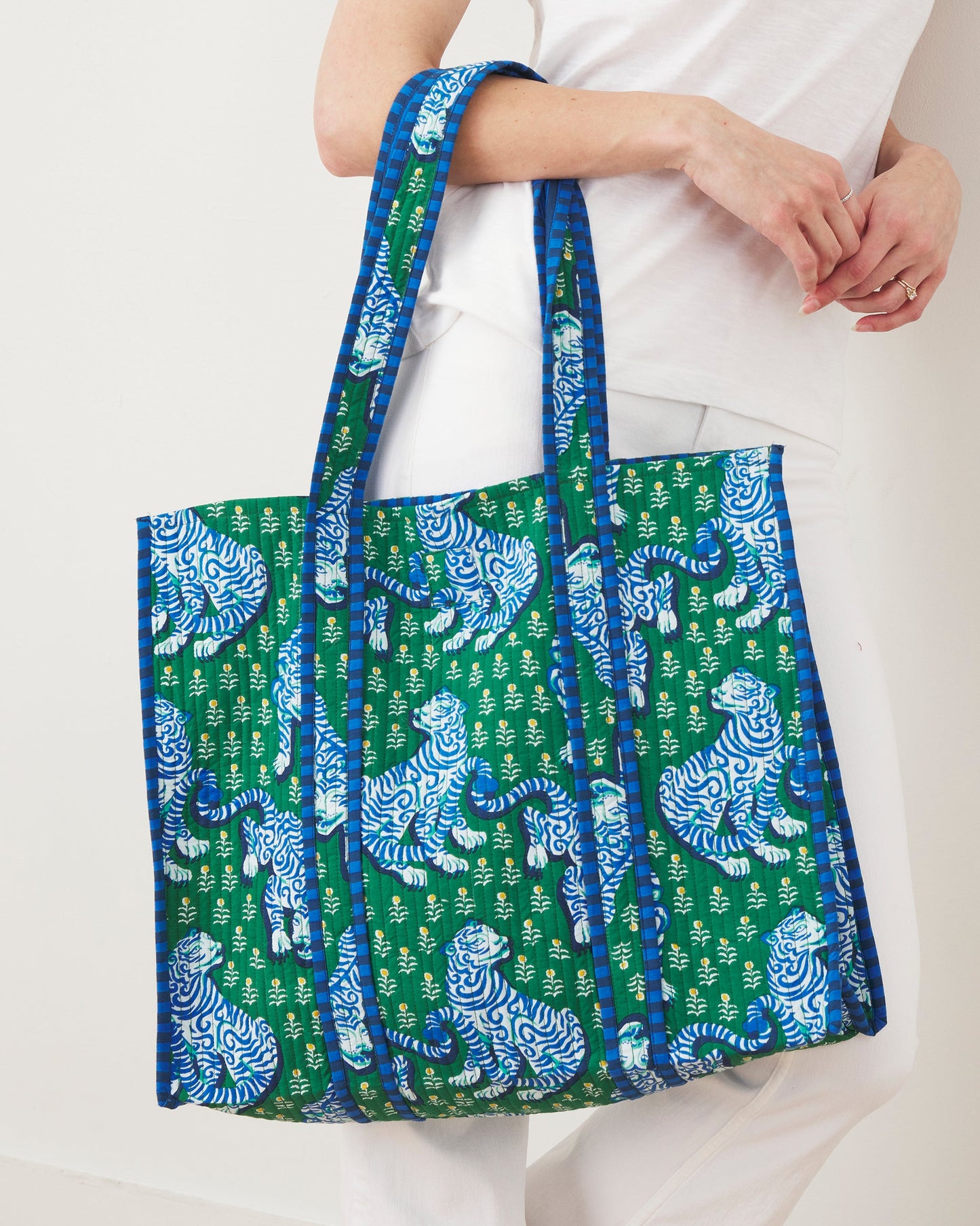 Tiger Queen - The Traveler Tote - Jade