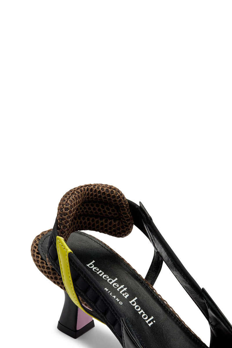 SLINGBACK TEA NERO HEELS