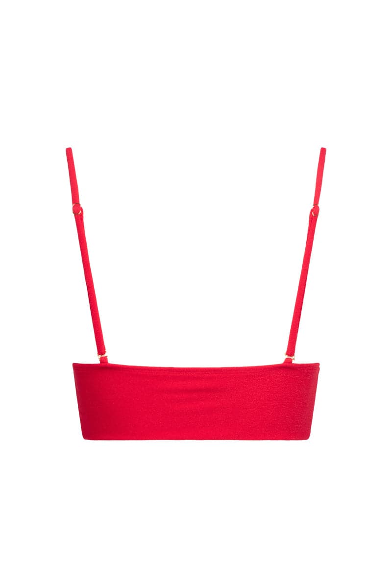 THE RED TERRY BRALETTE AND POCKET SKIRT SET