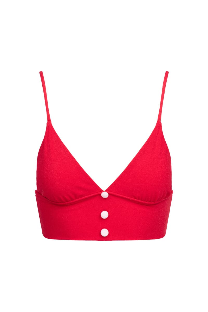 THE RED TERRY BRALETTE AND POCKET SKIRT SET