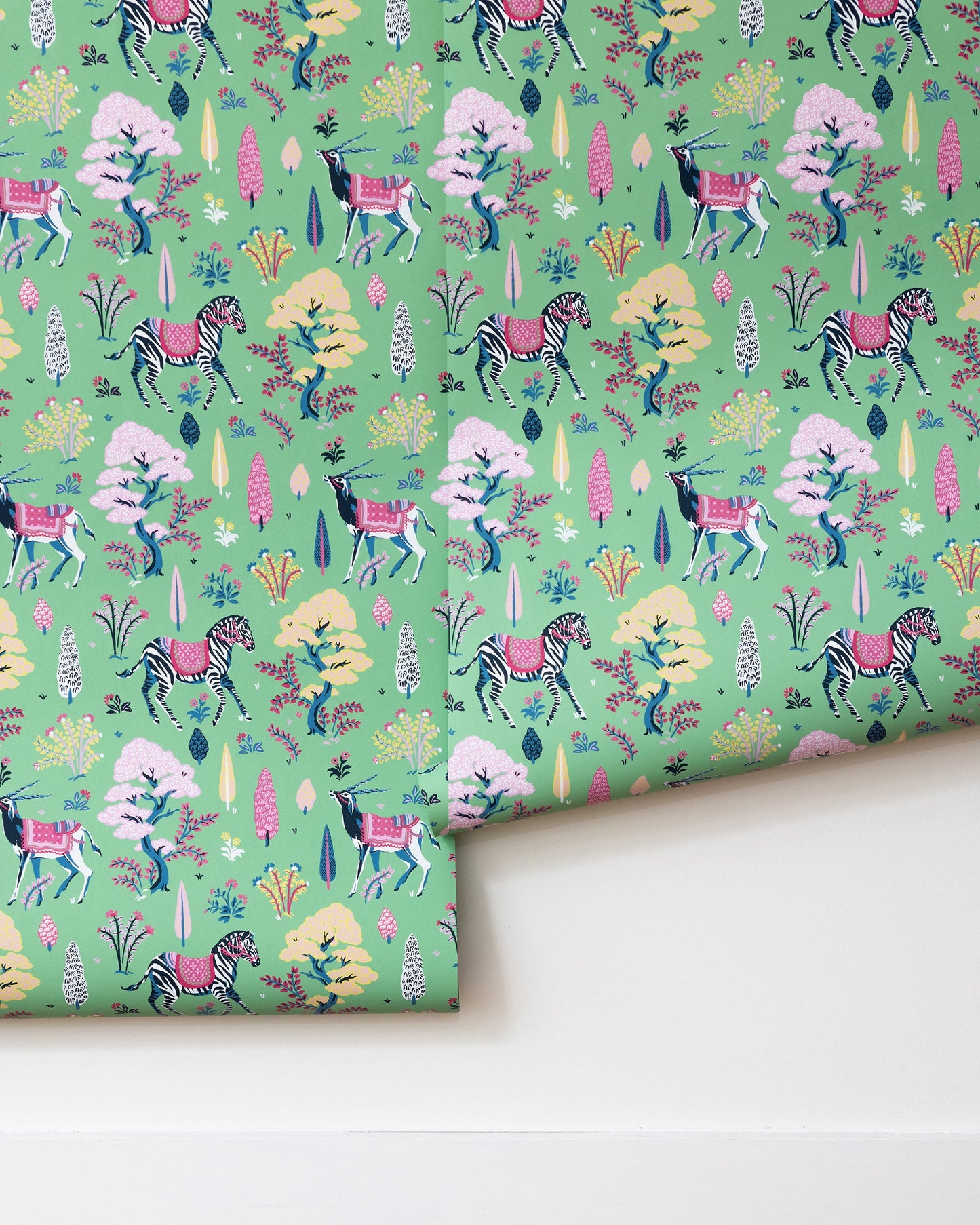 Antelope's Forest - Wallpaper Double Roll - Jade