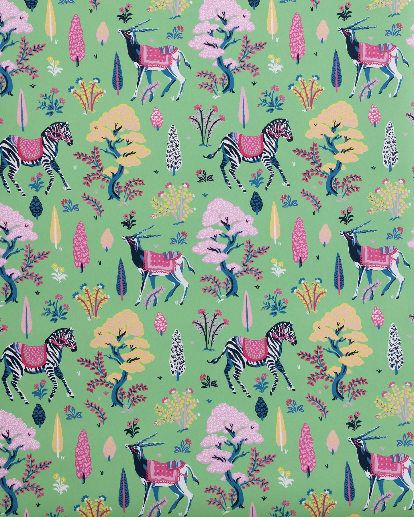 Antelope's Forest - Wallpaper Double Roll - Jade