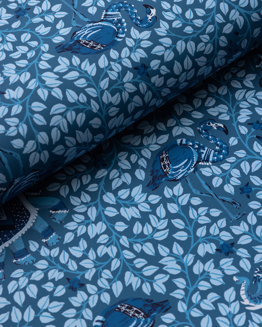 Flamenco - Wallpaper Double Roll - Indigo
