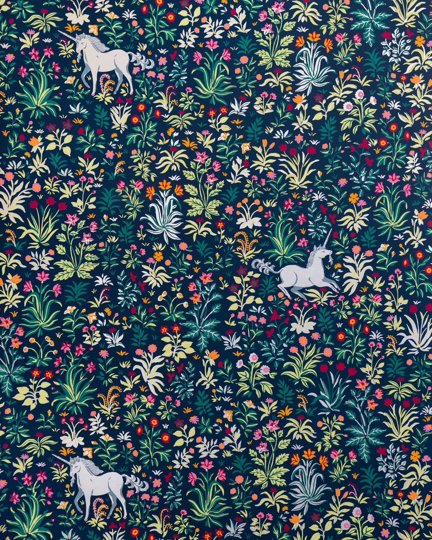 Unicorn's Garden - Wallpaper Double Roll - Indigo