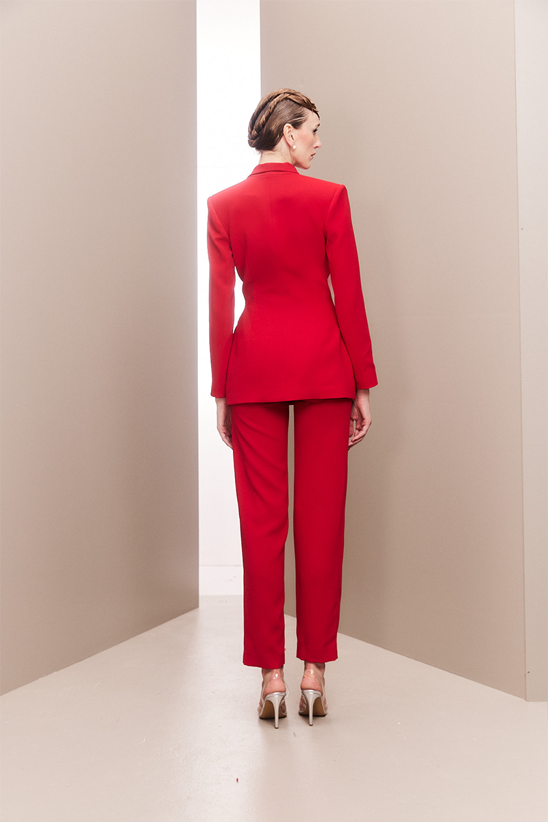 RED HOURGLASS SUIT SET