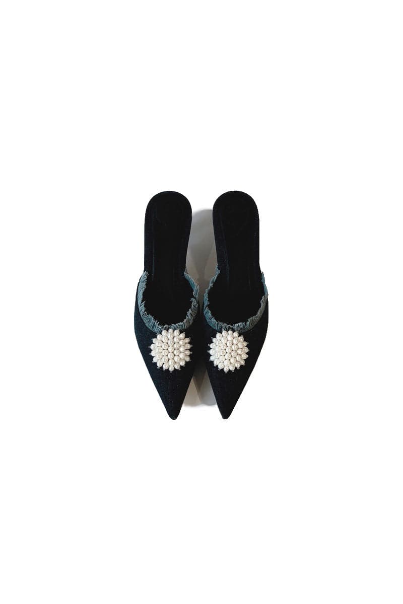 NALA DENIM KITTEN HEELS