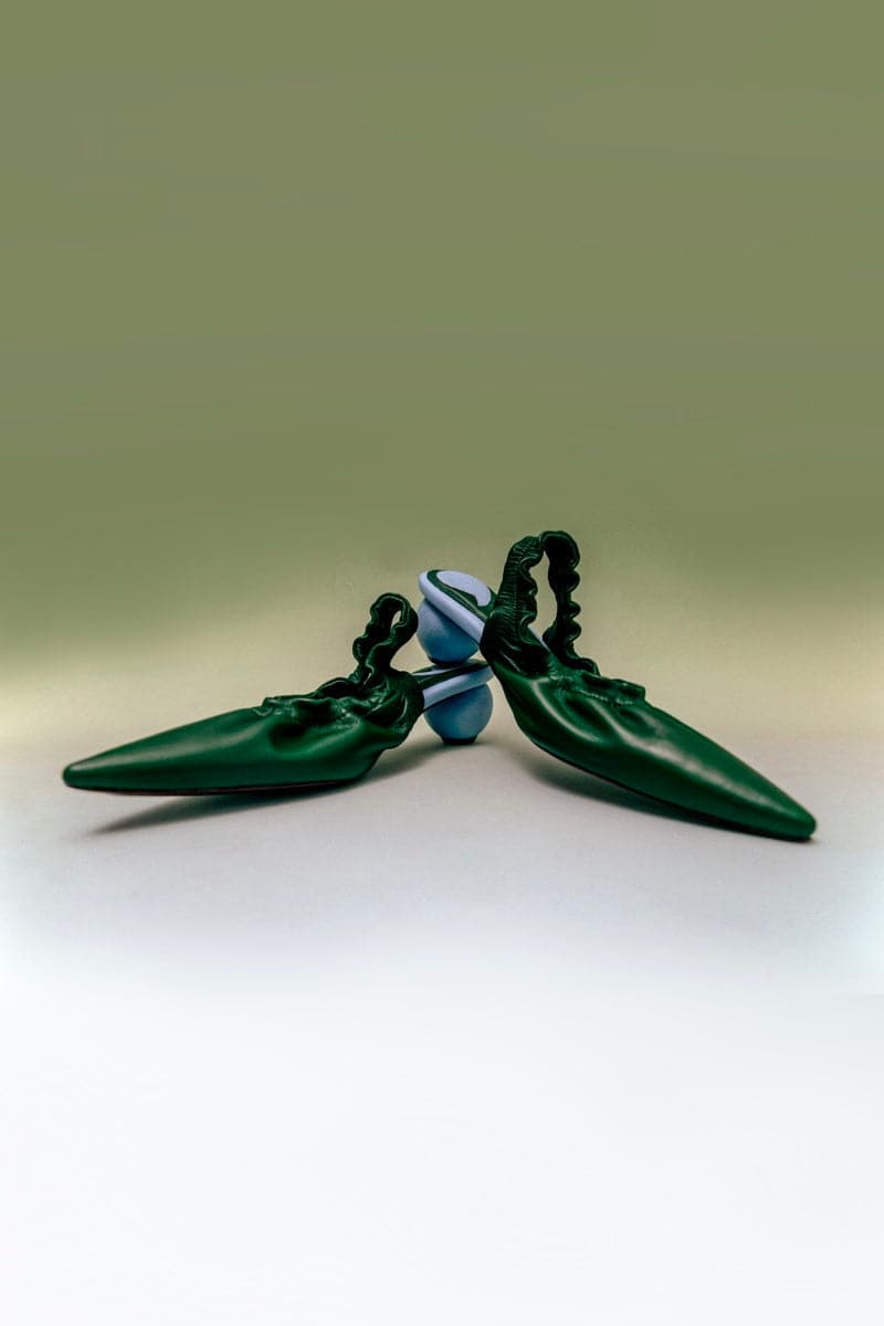PHOEBE TOURMALINE GREEN MULES
