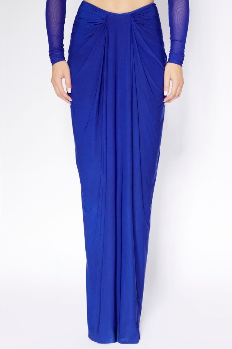 DORIS BLUE CORSET AND MAXI SKIRT SET