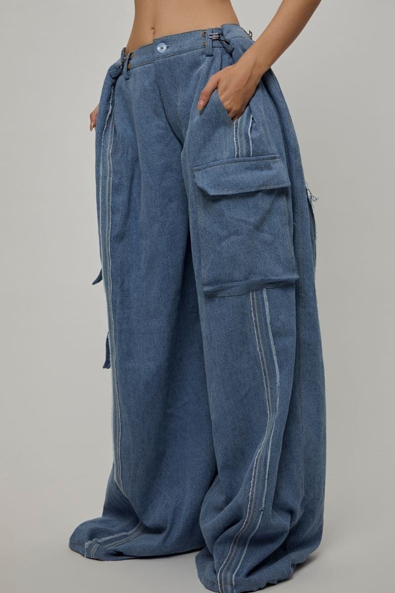 LOLA OVERSIZED DENIM BLAZER AND PANTS SET