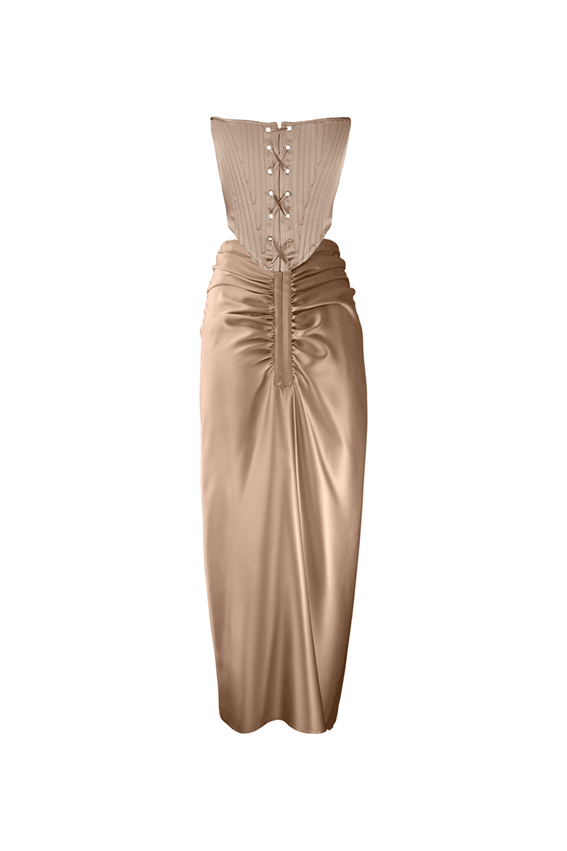 CHAMPAGNE TWO-PIECE TWIST SET