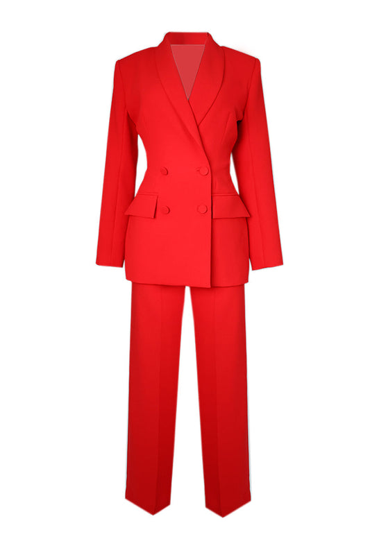 RED HOURGLASS SUIT SET