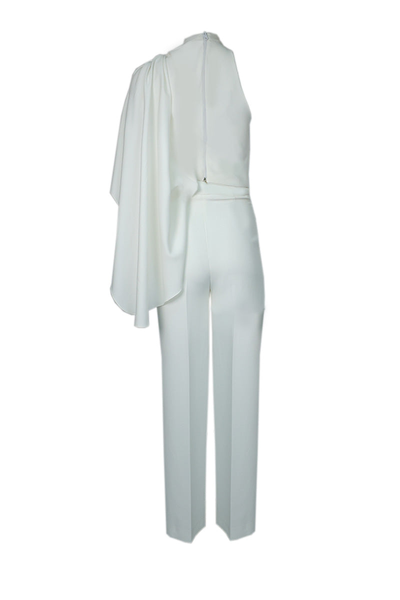 ASYMMETRICAL ONE-SHOULDER DRAPED BRIDAL TWO-PIECE SET