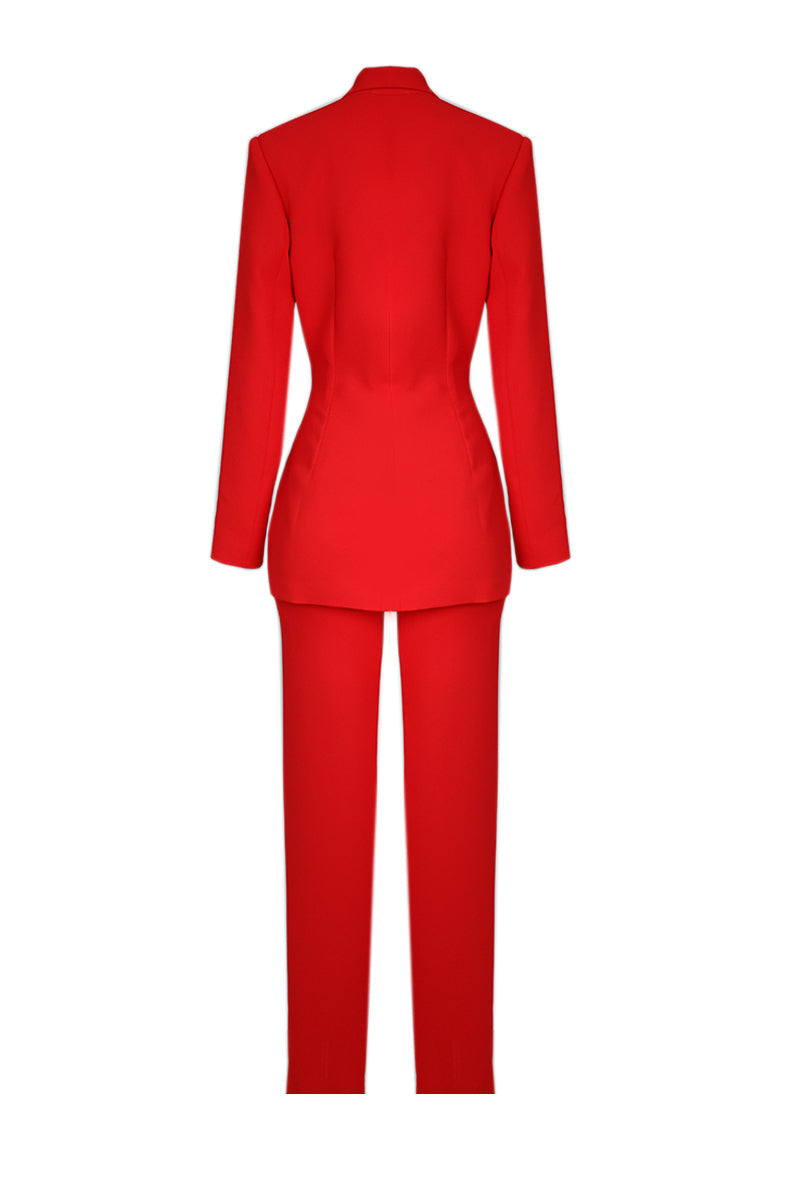 RED HOURGLASS SUIT SET