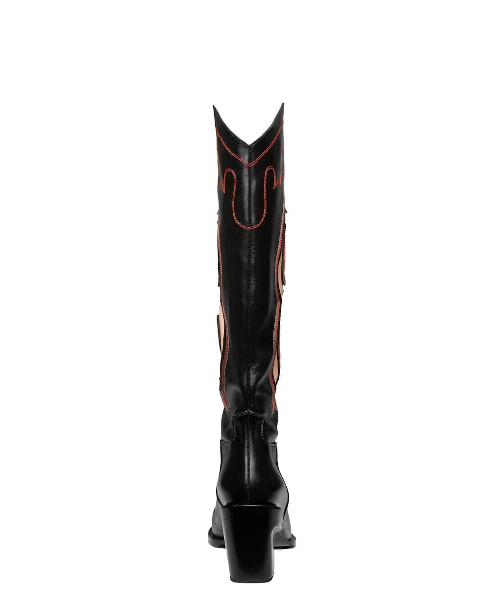 GIGI EMBROIDERED LEATHER KNEE BOOTS
